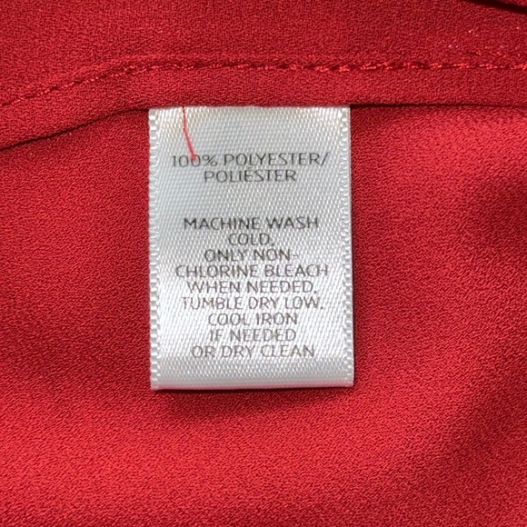 Ann Taylor Loft Russet Red Flutter Sleeve Blouse Size XL Fall Autumn Lightweight - Picture 4 of 6